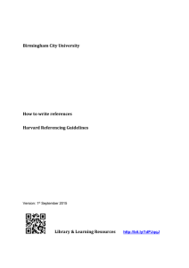 BCU author-date referencing guidelines Version 1st August 2014