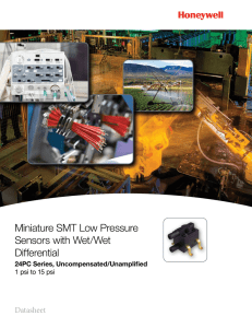 Miniature SMT Low Pressure Sensors with Wet/Wet Differential