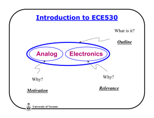 Introduction to ECE530 Analog Electronics