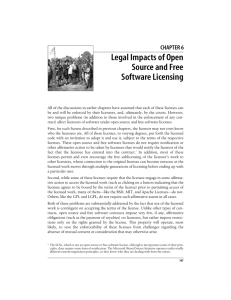 Legal Impacts of Open Source and Free Software Licensing