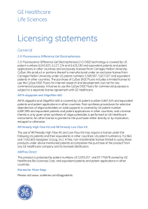 Licensing statements