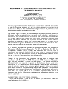 registration of licence agreements under the patent act