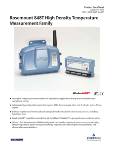 Rosemount 848T High Density Temperature Measurement Family