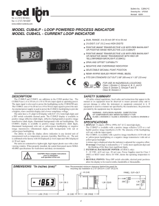 CUB4LP/CUB4CL Indicator Data Sheet