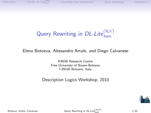 Query Rewriting in DL