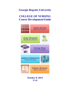 Georgia Regents University COLLEGE OF NURSING Course