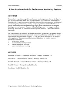 Performance Monitoring Specifications Guide