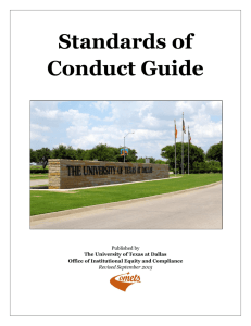 Standards of Conduct Guide - The University of Texas at Dallas