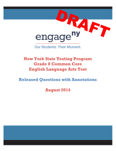 New York State Testing Program Grade 8 Common