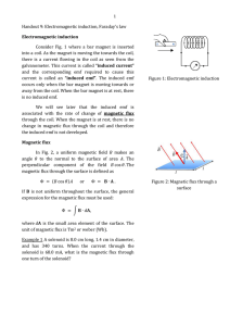 Handout 9: Electromagnetic induction, Faraday`s law