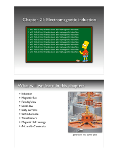 Chapter 21: Electromagnetic induction What will we learn in this