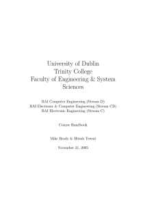 Course Handbook - Trinity College Dublin