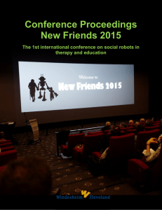 Conference Proceedings New Friends 2015 The 1st international