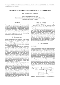 To Appear, IEEE International Conference on Electronics, Circuits