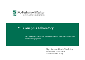 Milk Analysis Laboratory