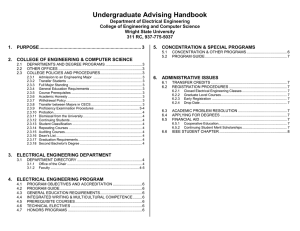 Undergraduate Handbook  - College of Engineering and