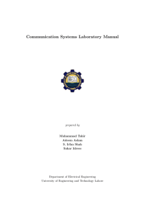 Communication Systems Laboratory Manual