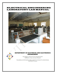 ELECTRICAL ENGINEERING LABORATORY LAB MANUAL