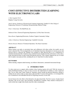 cost-effective distributed learning with electronics labs