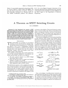 Rudin: A Theorem on SPDT Switching Circuits