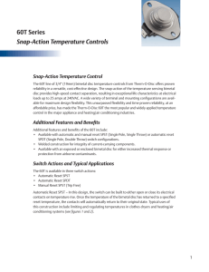 60T Series Snap-Action Temperature Controls - Therm-O-Disc