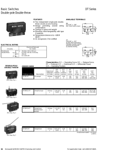 Basic Switches DT Series Double-pole Double