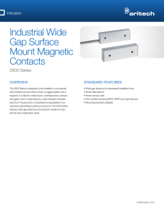 Industrial Wide Gap Surface Mount Magnetic Contacts