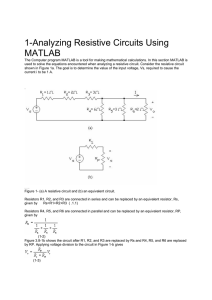 1-Analyzing Resistive Circuits Using MATLAB