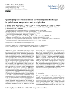 Quantifying uncertainties in soil carbon responses to changes in
