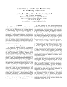 Decentralized, Modular Real-Time Control for Machining Applications