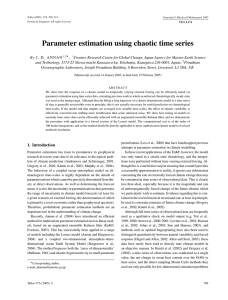 Parameter estimation using chaotic time series