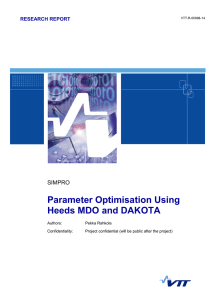 Parameter Optimisation Using Heeds MDO and DAKOTA