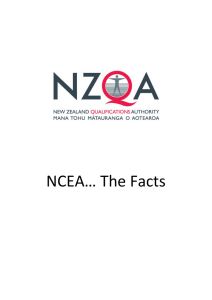 NCEA… The Facts - Papamoa College
