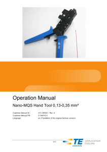 Operation Manual - TE Connectivity