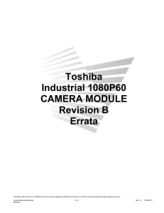 TCM3232PB Camera Errata Rev B