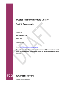 Part 3: Commands - Trusted Computing Group