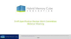 Draft Specification Review Work Committee: Webinar Meeting
