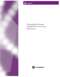 DIAMOND J-5V Series OEM Lasers Preinstallation Manual, Rev. AA