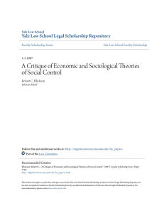 A Critique of Economic and Sociological Theories of Social Control