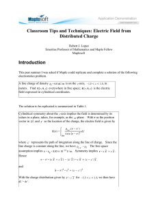 Classroom Tips and Techniques: Electric Field from Distributed