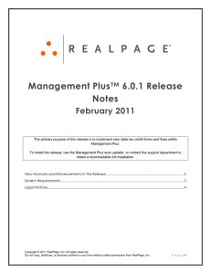 Management Plus™ 6.0.1 Release Notes