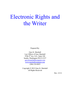 Electronic Rights and the Writer