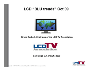 LCD “BLU trends” - LCD TV Association