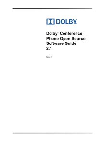 Dolby Conference Phone Open Source Software Guide