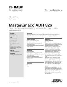 MasterEmaco® ADH 326 - Coastal Construction Products