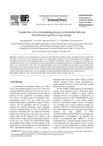 Cyanide-free silver electroplating process in thiosulfate bath and