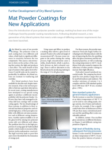 Mat powder coatings for new applications