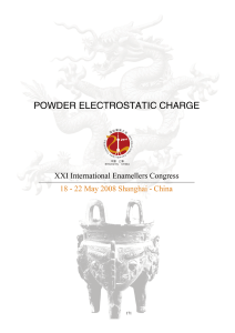 powder electrostatic charge - IEI, International Enamellers Institute