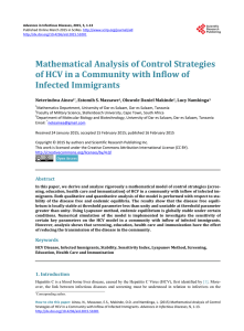 Mathematical Analysis of Control Strategies of HCV in a Community