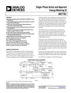 ADE7763 Single-Phase Active and Apparent Energy Metering IC
